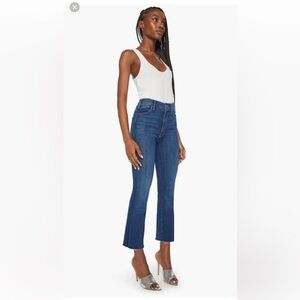 Mother Jeans Women Size 28 Hustler Ankle Fray Home Movies Crop Bootcut High Rise